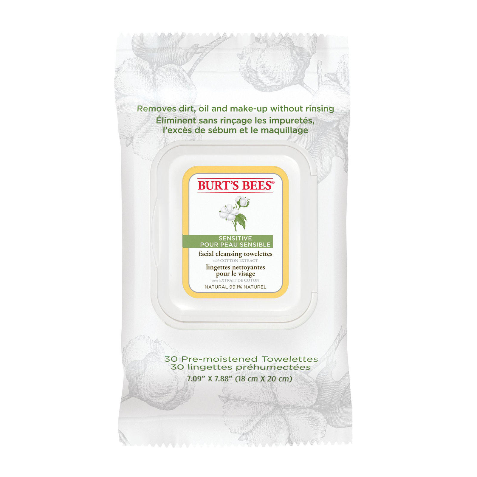 Burt’s Bees Sensitive Facial Cleaning Towlettes